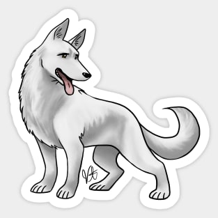 Dog - German Shepherd - White Sticker